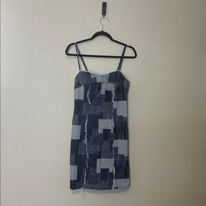 Vintage Patchwork Denim‎ Dress Size 9/10